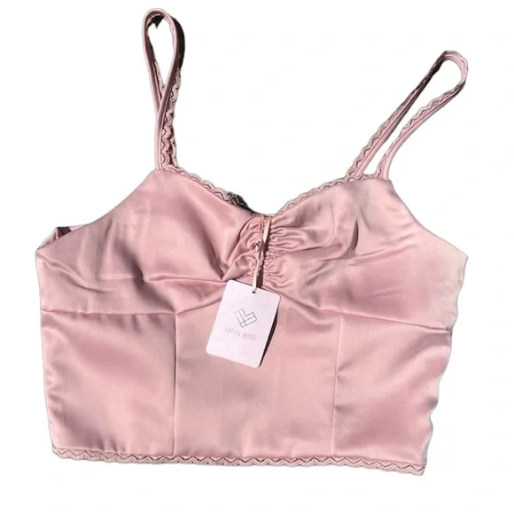 Lottie Moss Top Pink size small Pac Sun - Picture 1 of 5